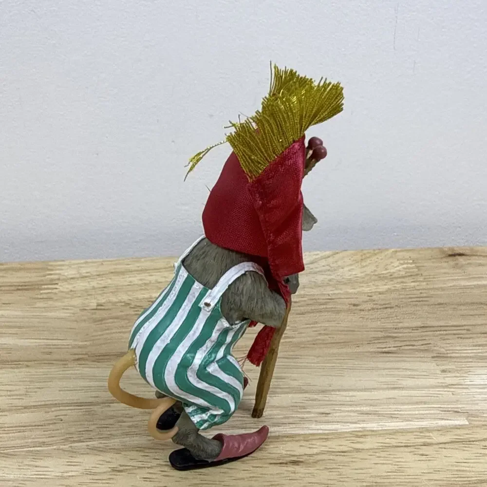 Nutcracker Mouse King Resin Christmas Ornament Pajamas 4”